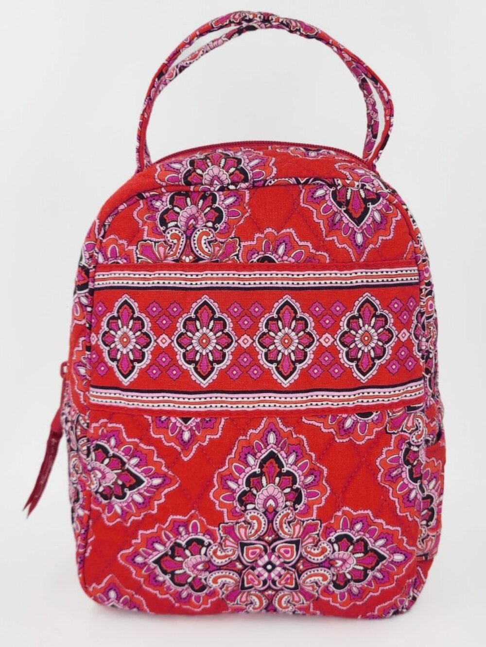 Vera Bradley Lunch Bunch Insulated Lunch Bag Frankly Scarlet Red Pink Paisley